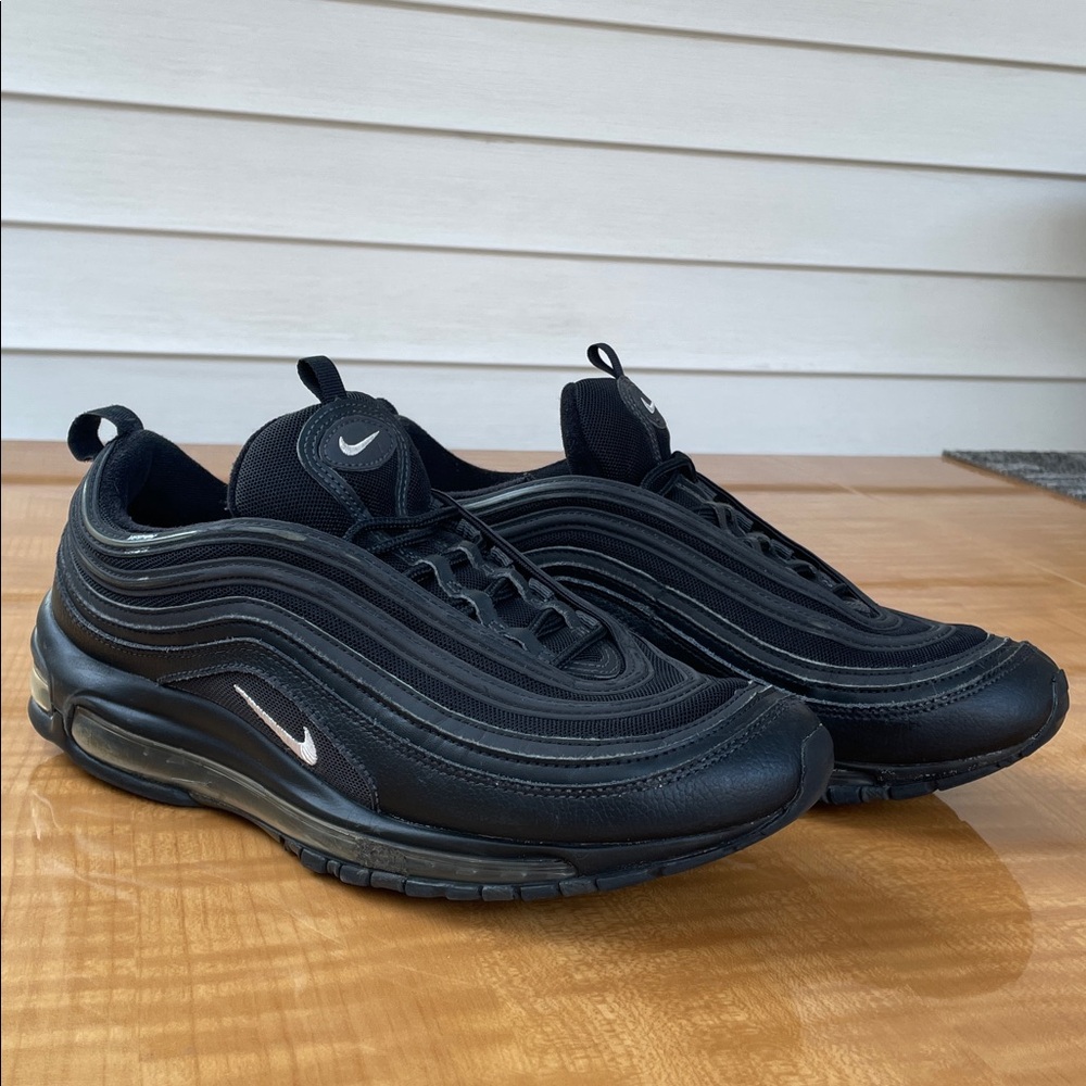 Nike Air Max 97 Black Anthracite Terry Cloth Men's Sneakers Shoes Size 10 - Picture 8 of 11
